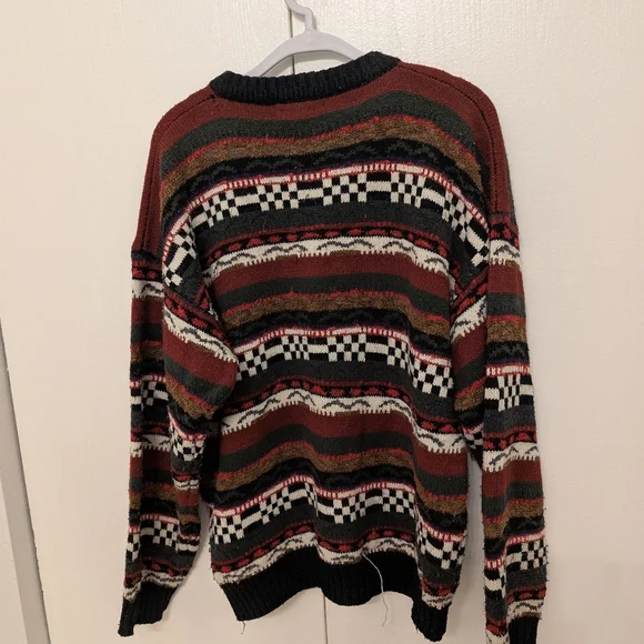 Men's Vintage Cattivo Geometric Print Sweater - Picture 9 of 10